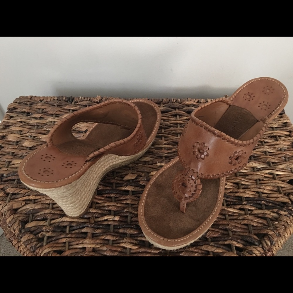 Size 10 Wedge Leather Thong Sandal